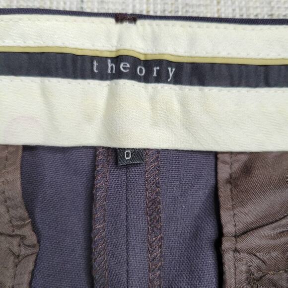 Theory Tailored Bermuda Eco Navy Coin Shorts 0‎ - Picture 2 of 6